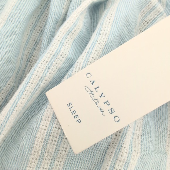 NWT Calypso St Barth Sleep Striped Cotton Tank Top Women's Pajama S Blue White - Picture 2 of 9